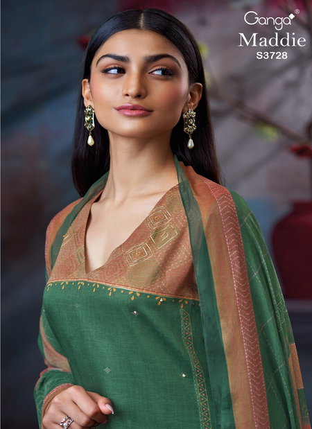 Maddie 3728 By Ganga Cotton Satin Designer Salwar Suit Wholesale Market In Surat
